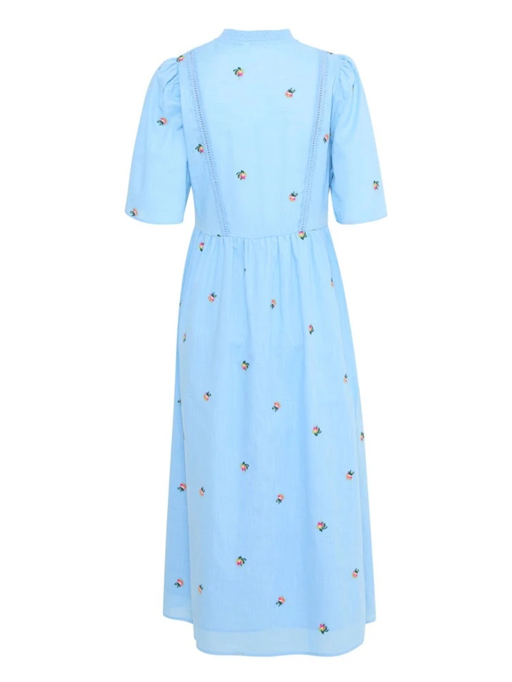 Atelier Reve Blue Cotton Floral Irolivia Midi Dress Embroidered - Picture 15 of 16